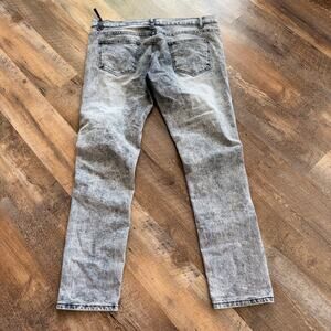 Blue Cult Distressed Blue Gray Jeans Size 36 Slim Straight Grunge